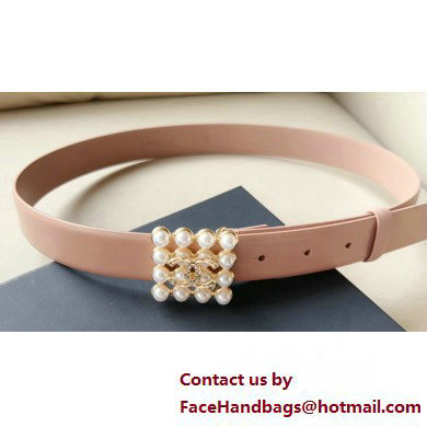 Chanel Width 3cm Metal  &  Glass Pearls calfskin belt AAA036 05 2024